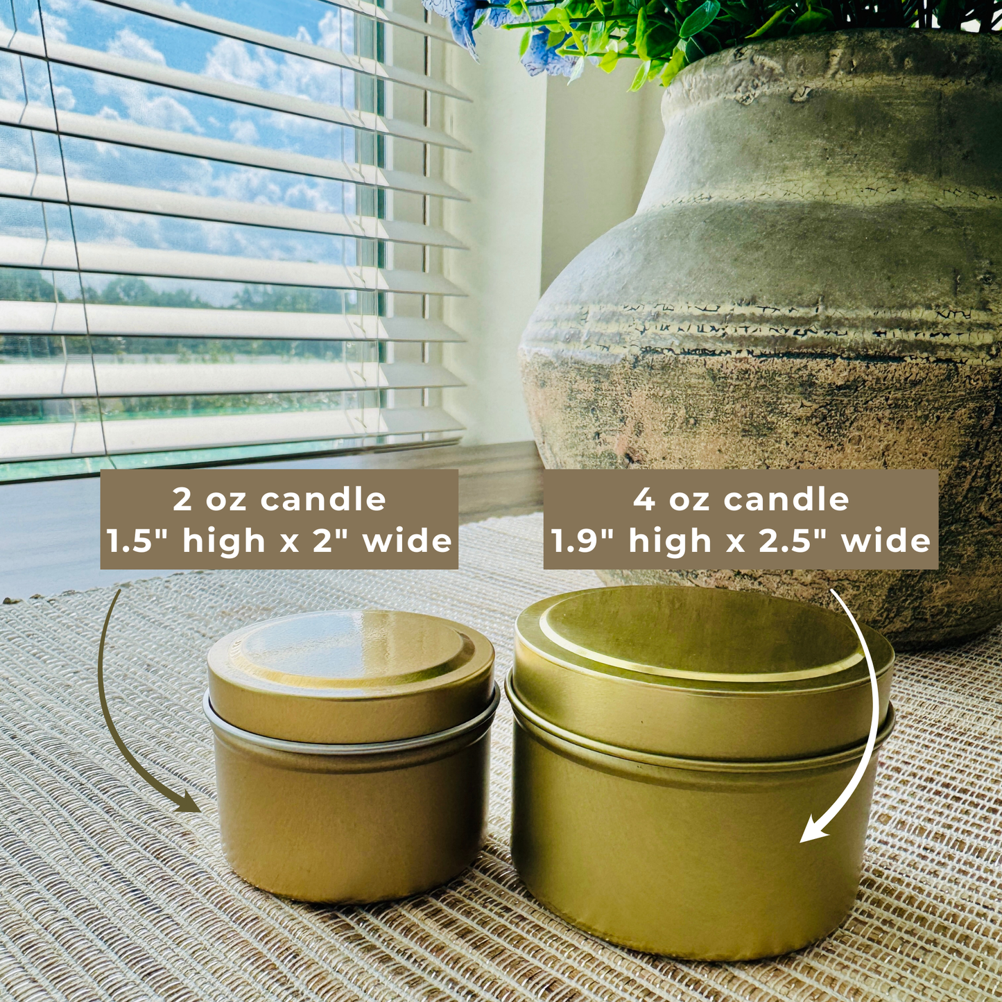 THANK YOU MINIMALIST - WEDDING FAVORS - TIN CANDLE - SET OF 10 PC