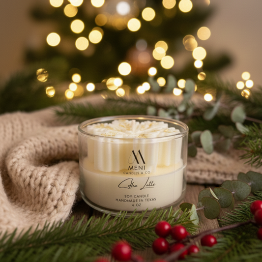SNOWFLAKE CHRISTMAS CANDLE - 4 OZ GLASS