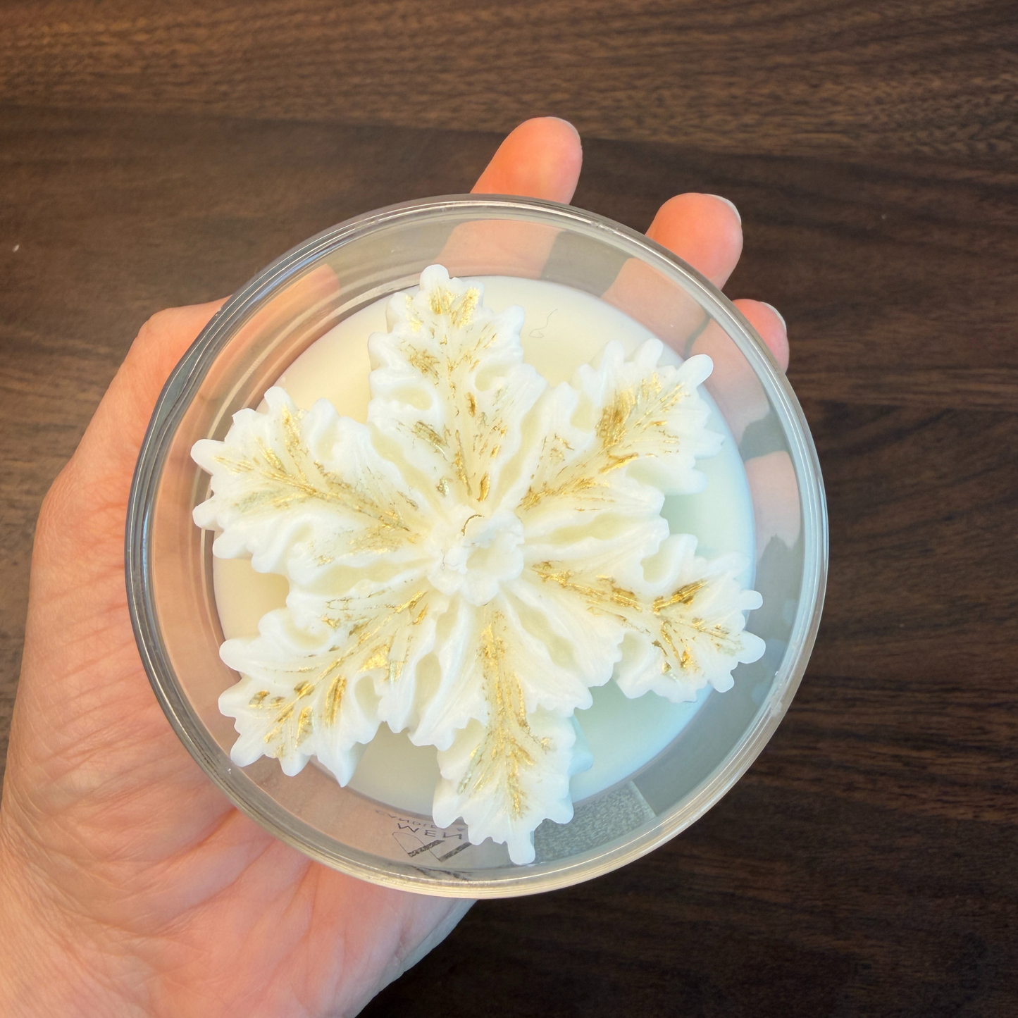 SNOWFLAKE CHRISTMAS CANDLE - 4 OZ GLASS