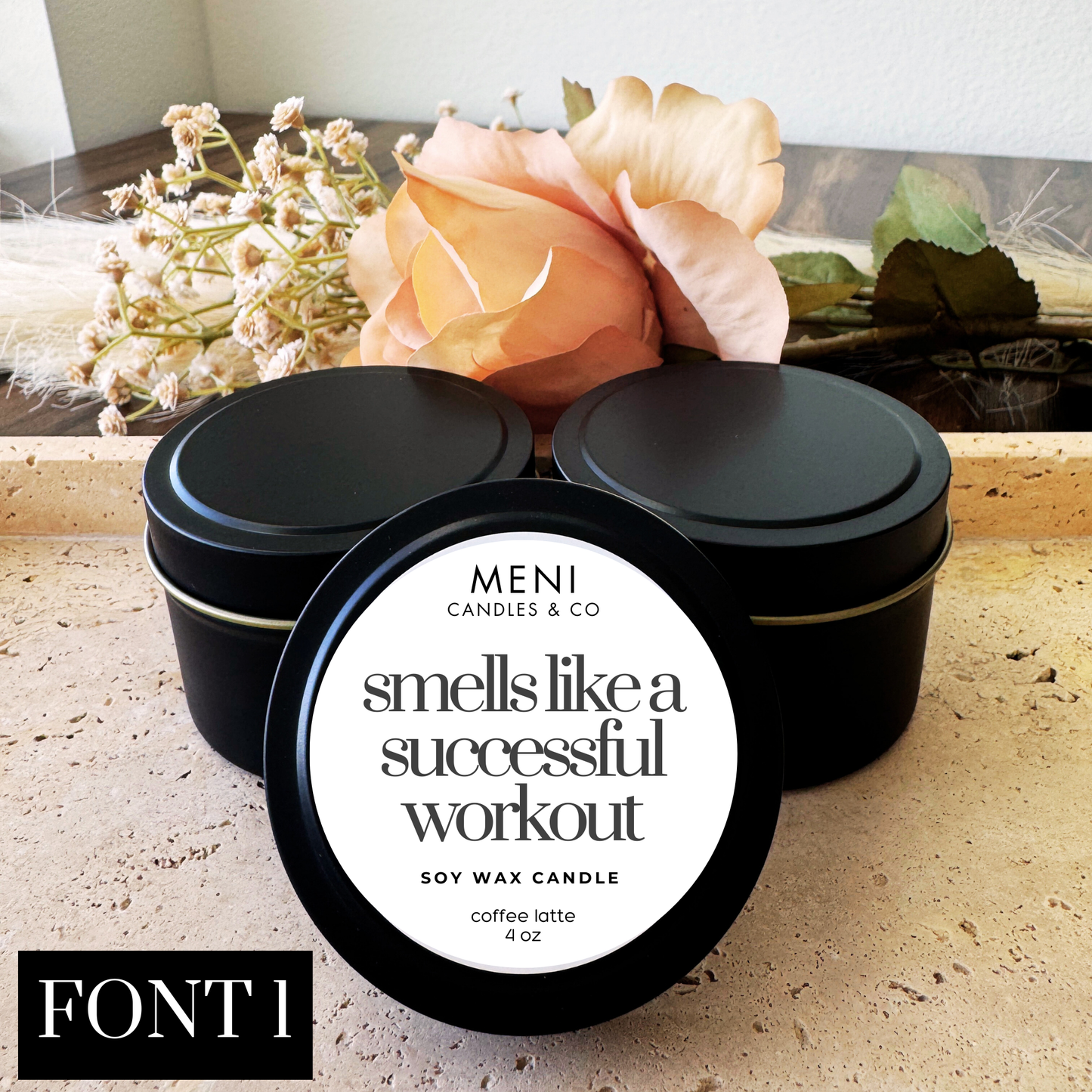 SMELLS LIKE A GREAT WORKOUT - 4 OZ. TIN CANDLE - SET OF 10 PC