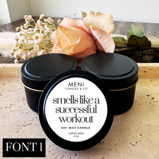 SMELLS LIKE A GREAT WORKOUT - 4 OZ. TIN CANDLE - SET OF 10 PC