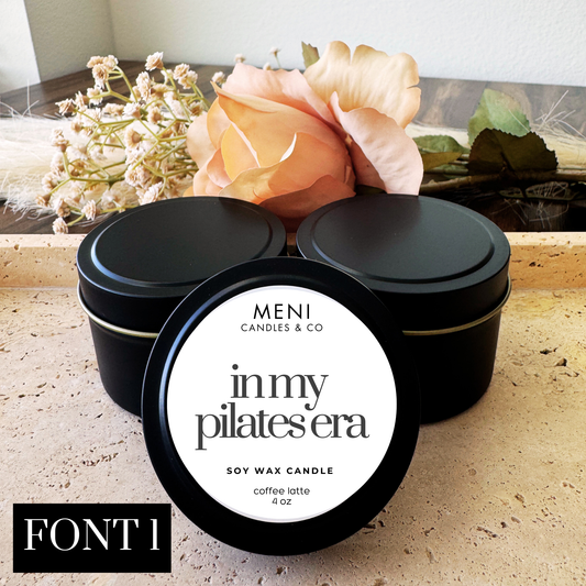 IN MY PILATES ERA - WORKOUT - 4 OZ. TIN CANDLE - SET OF 10 PC