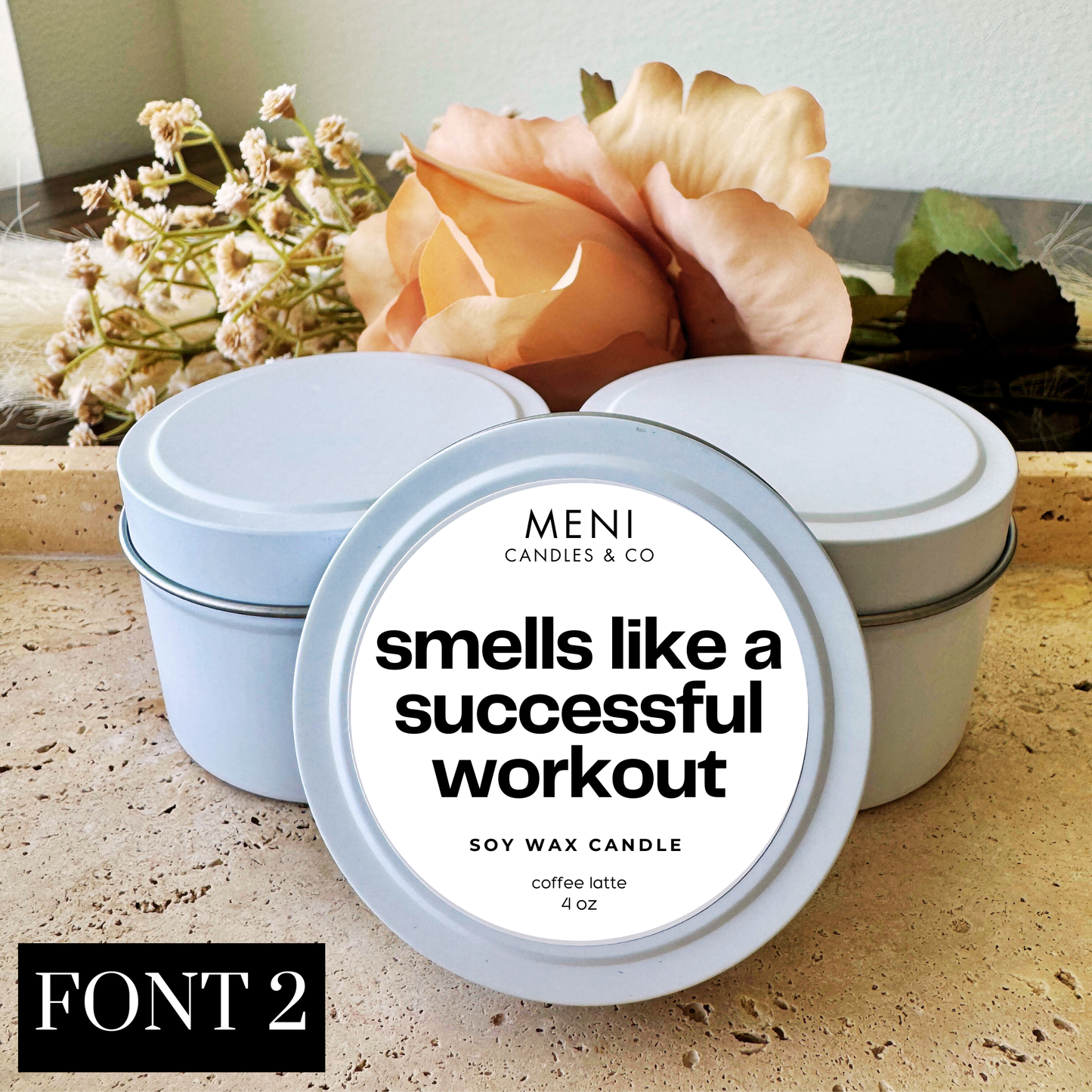 SMELLS LIKE A GREAT WORKOUT - 4 OZ. TIN CANDLE - SET OF 10 PC