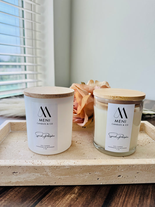 MENI BRAND - 7 OZ. WHITE MATTE CANDLE