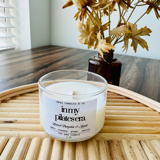 IN MY PILATES ERA - WORKOUT - 4 OZ. GLASS CANDLE - SET OF 10 PC